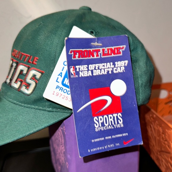Vintage 90s Nwt Seattle SuperSonics Sports Specialties SnapBack Hat - Picture 3 of 7